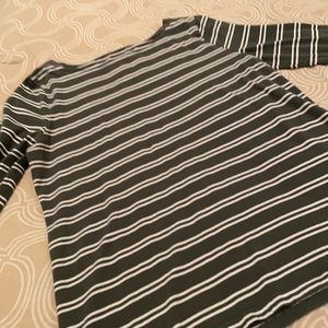 Merona top, olive/white, cotton blend, 2X